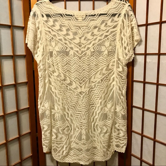 Nurture Cotton Blend Off-White Lace Top - Picture 5 of 5